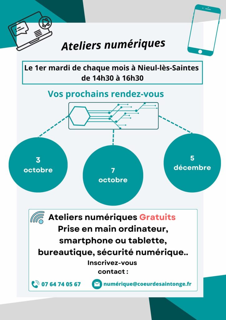 Nieul-Lès-Saintes - Ateliers numériques